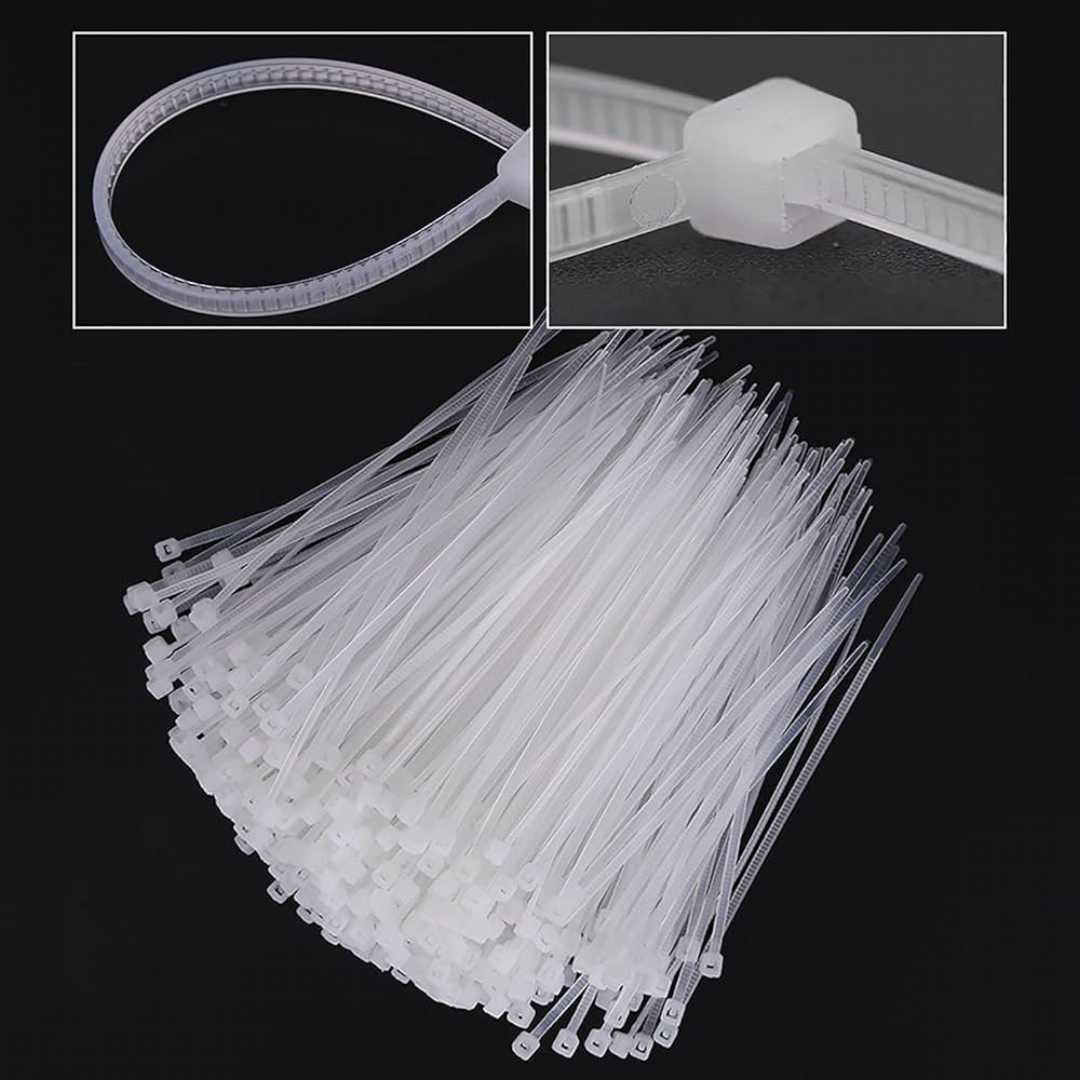 100Pcs-,Cable,Ties,4",Inch,Smart,Work,100x3mm,Long,100mm,Nylon,Patch,Wrap,Cable,Ties,Nylon,Plastic,Zip,Tie