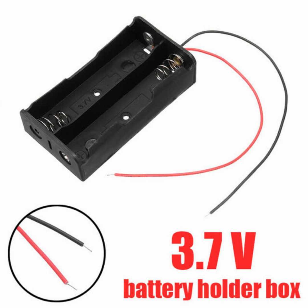 18650,Battery,Holder,Double,Case,With,Wire