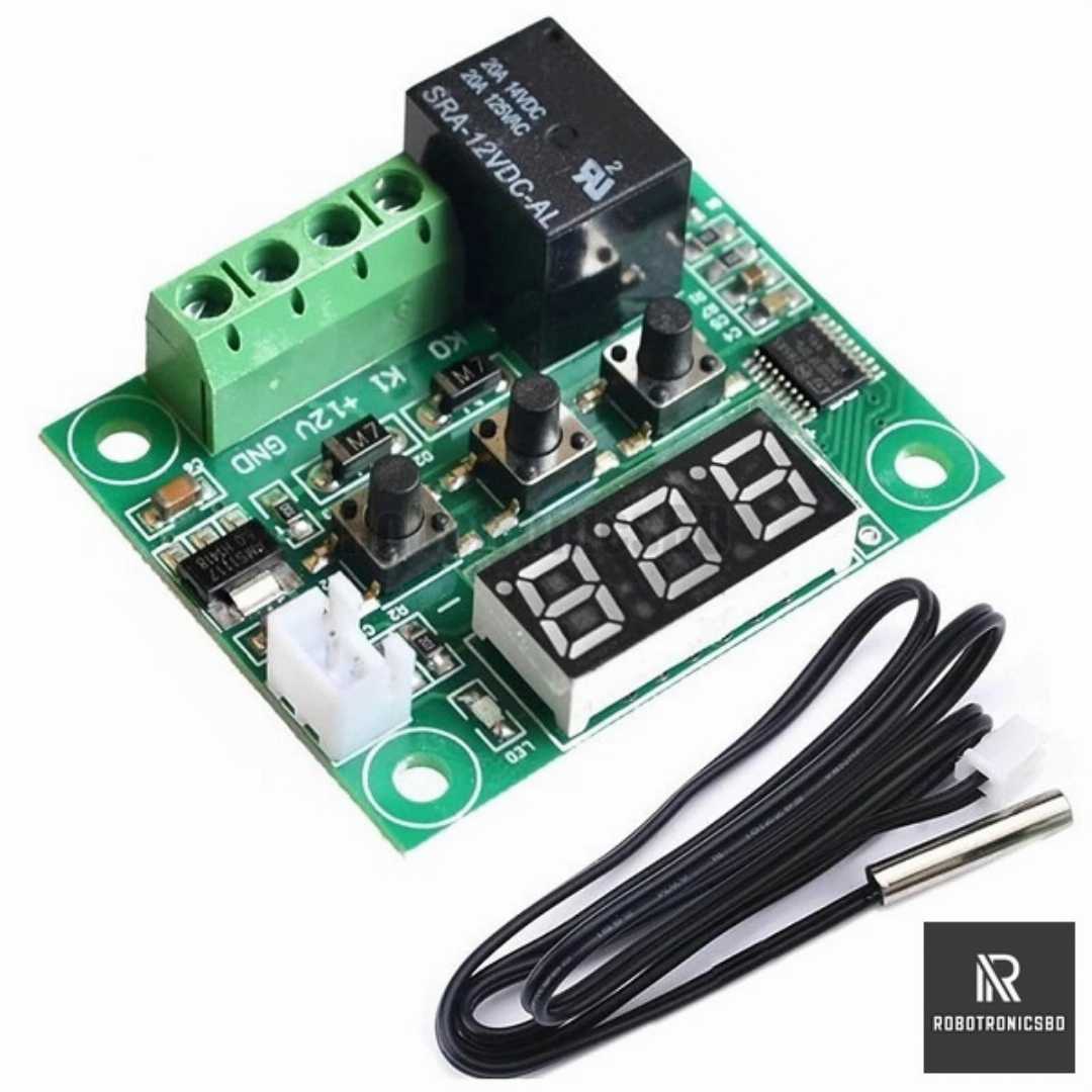 Incubator,Temperature,Controller,W1209,DC,12V,10A,Relay,Three,Digit,RED,LED