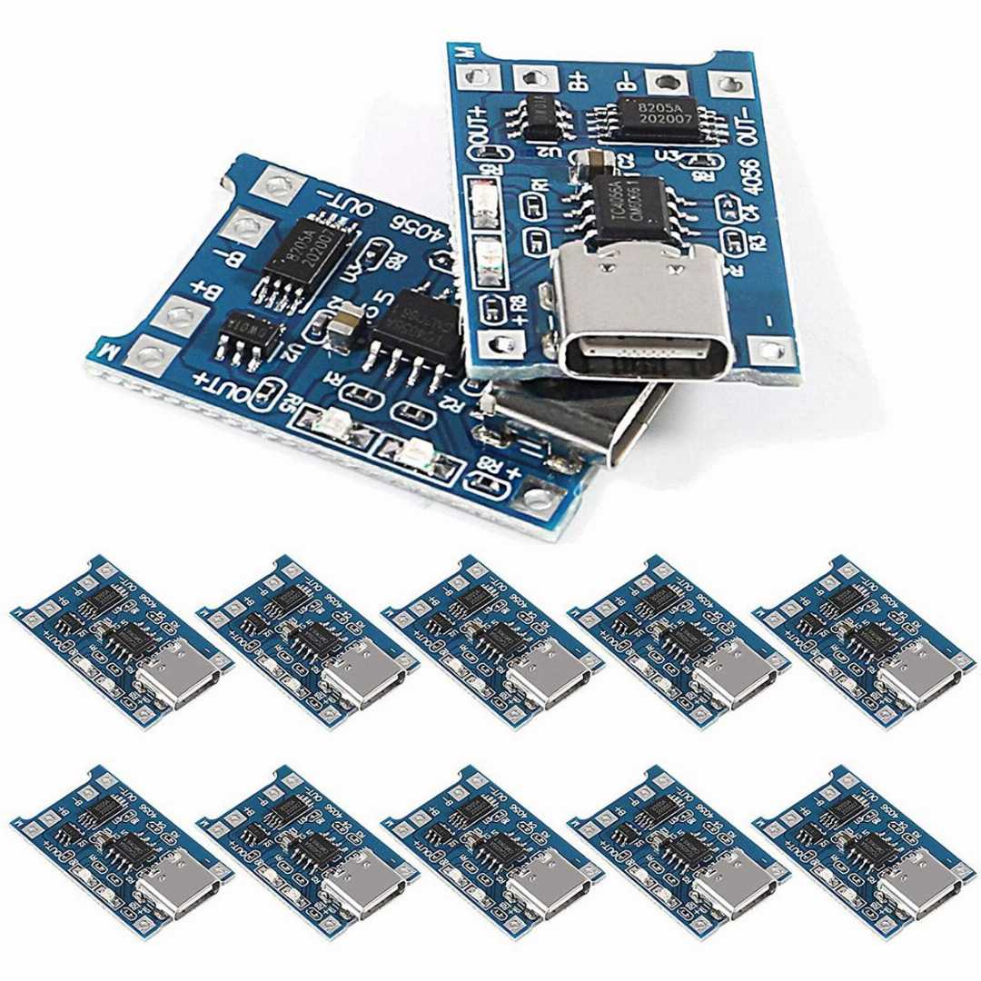 10,Pieces,TP4056,Type,C,Battery,Charger,Module,Circuit,Board,With,Protection