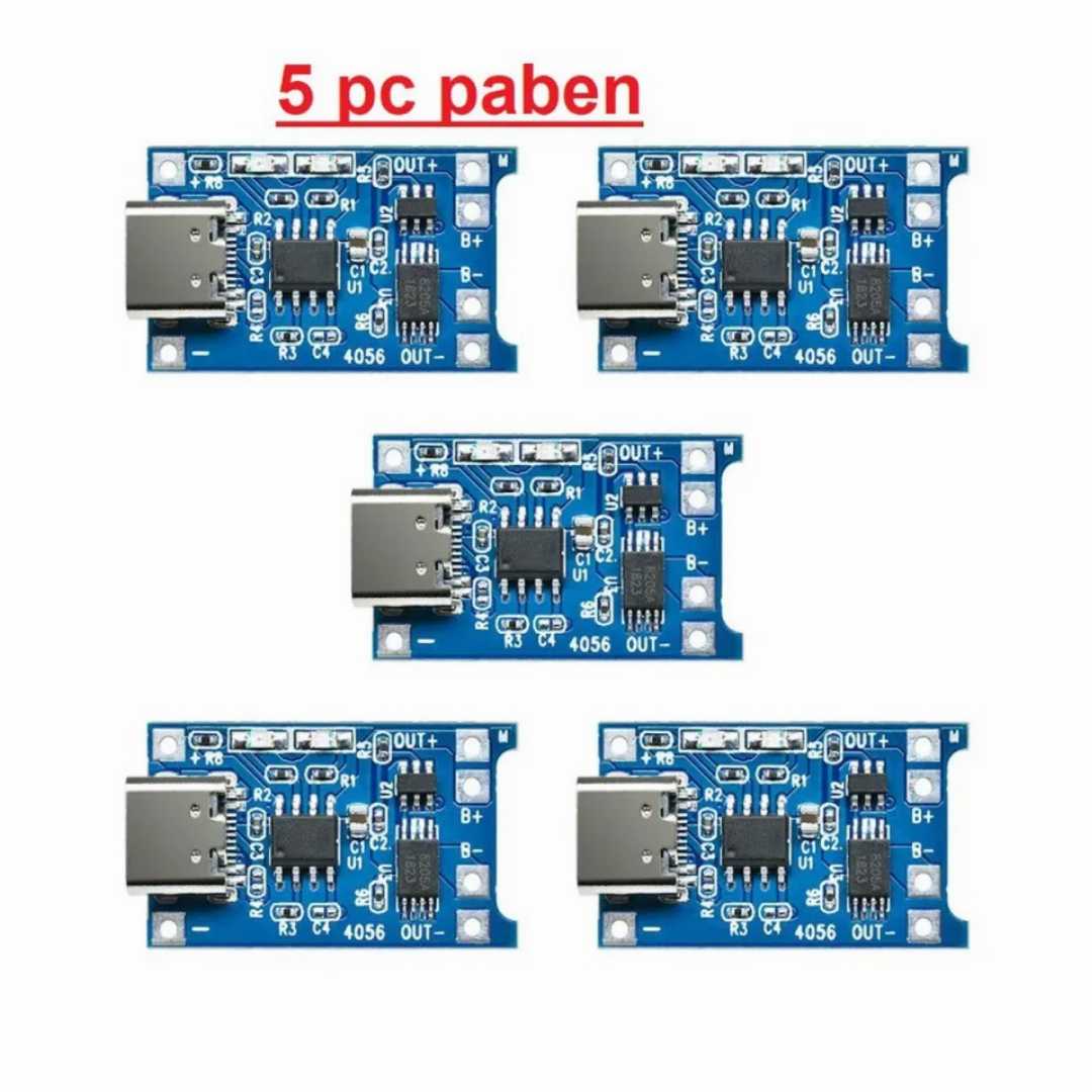 5 Pieces,TP4056,Type,C,Battery,Charger,Module,Circuit,Board,With,Protection