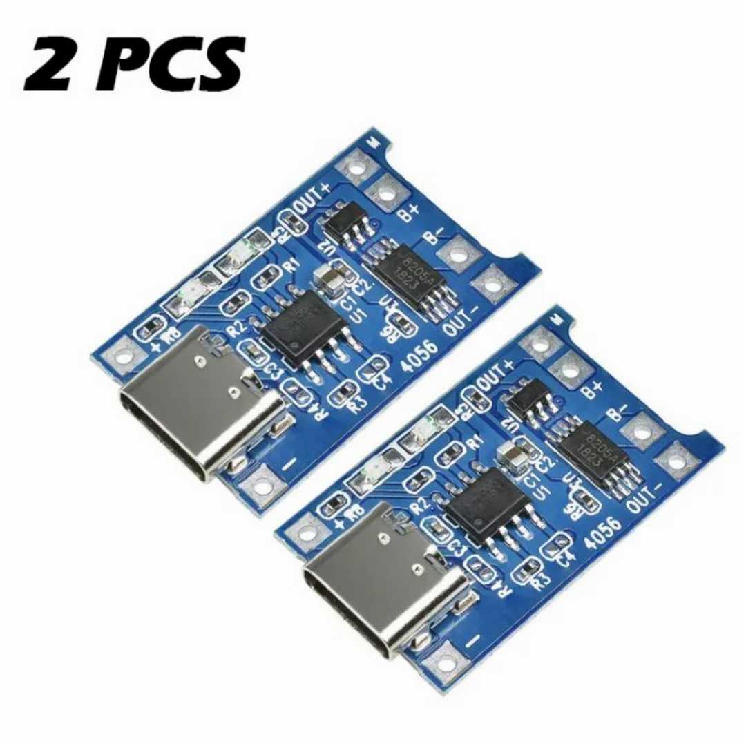2 Pieces,TP4056,Type,C,Battery,Charger,Module,Circuit,Board,With,Protection