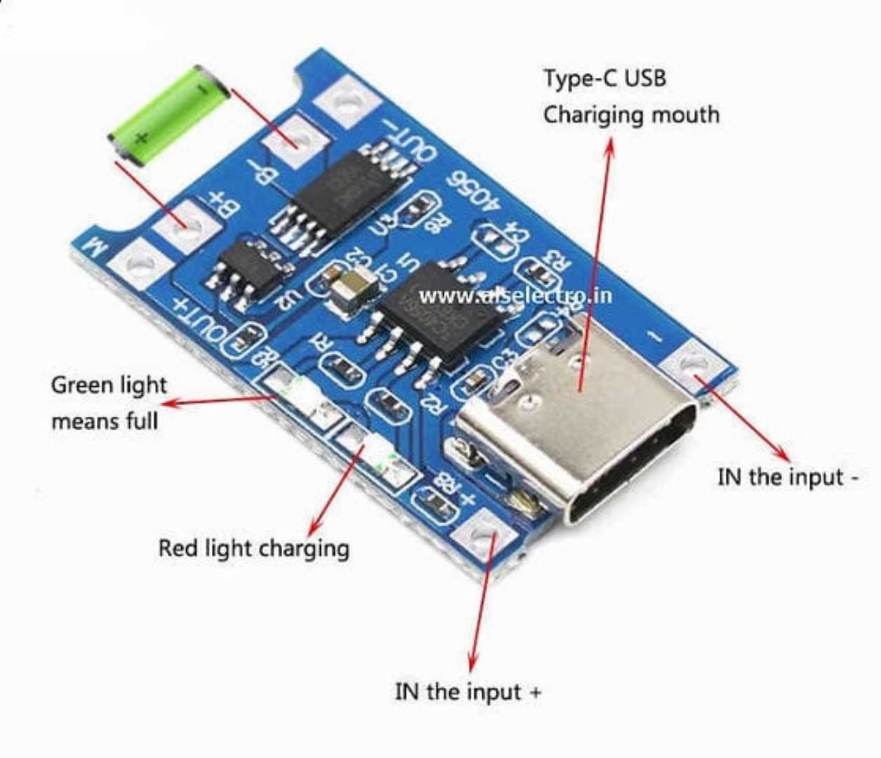 TP4056,Type,C,Battery,Charger,Module,Circuit,Board,With,Protection