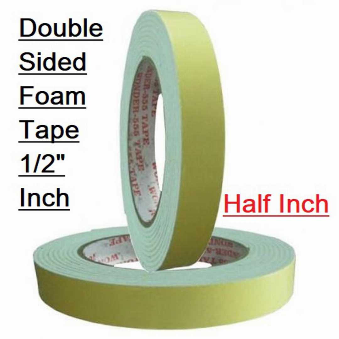 Double,Sided,Foam,Tape-White,Half,Inch,(Approx),Wide,