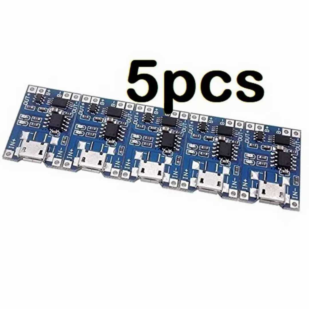 5,Pcs,Type,B,5V,1A,Micro,USB,18650,TP4056,Lithium,Charger,Module,-,Dual,Protection,-,DIY