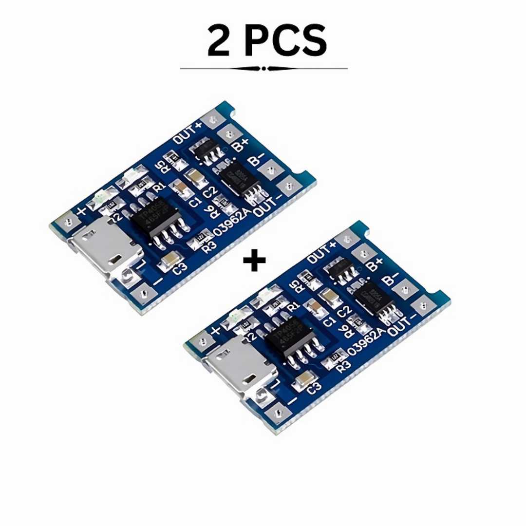 2,Pcs,Type,B,5V,1A,Micro,USB,18650,TP4056,Lithium,Charger,Module,-,Dual,Protection,-,DIY