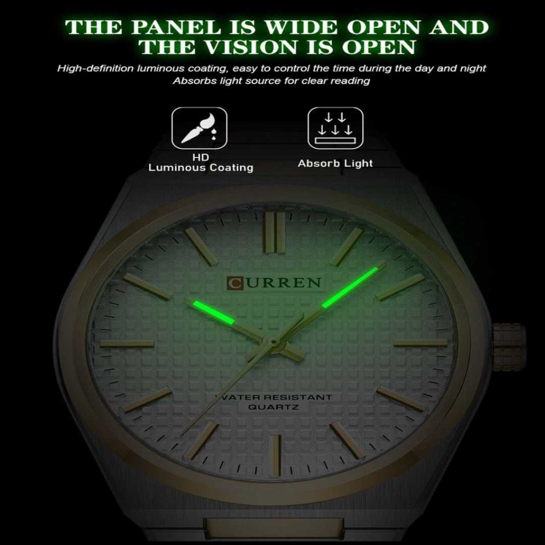 Original,CURREN,8439,Stainless,Steel,Fashion,Quartz,Watch,For,Men