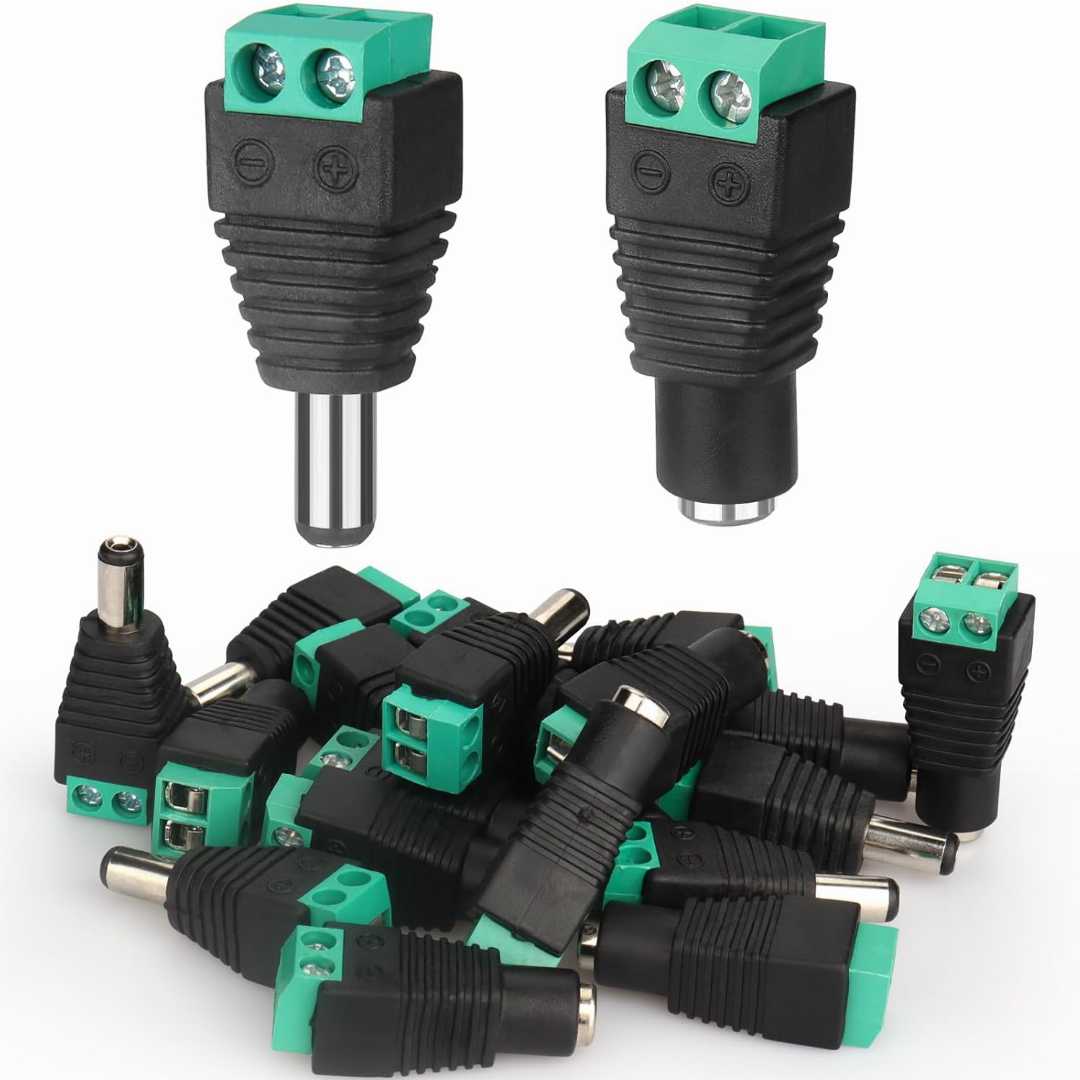 5,Pieces,DC,12V,Adapter,Connector,Female,Socket,Power,Plug