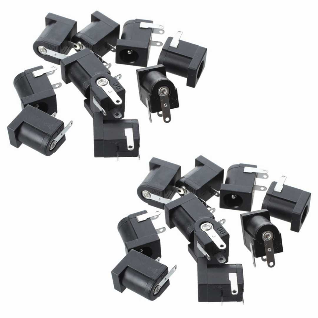 DC,Male,Jack,Power,Connector,Plug,and,DC,Female,Socket,With,Nut,-,5,Pair