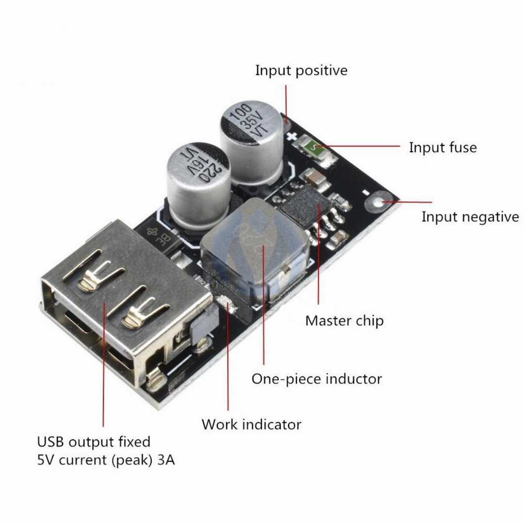 QC3.0,QC2.0,3V,5V,12V,USB,DC-DC,Buck,Converter,Charging,Step,Down,Module,6-32V,9V,12V,24V,to,Fast,Quick,Charger