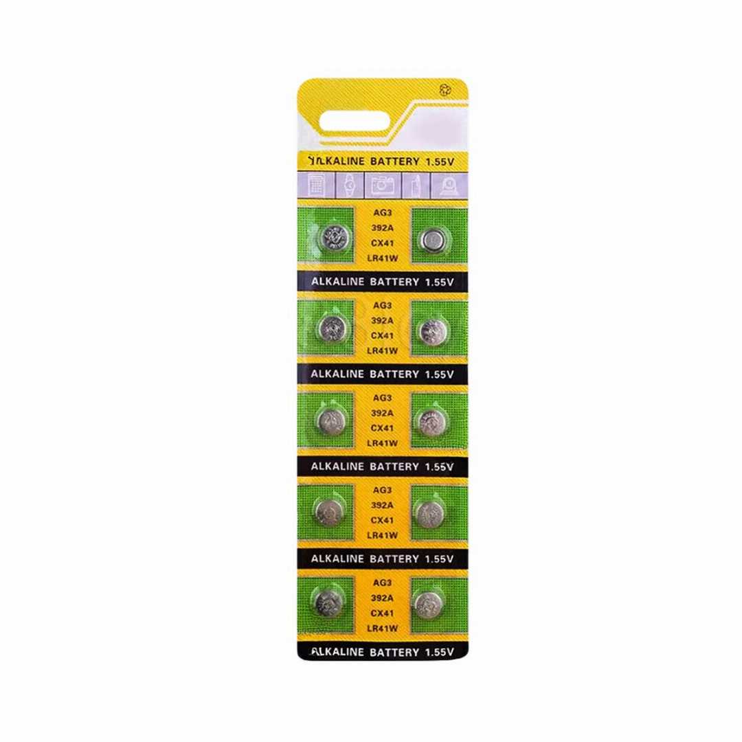 LR41/392A/AG3,Alkaline,Battery,-,10Pcs