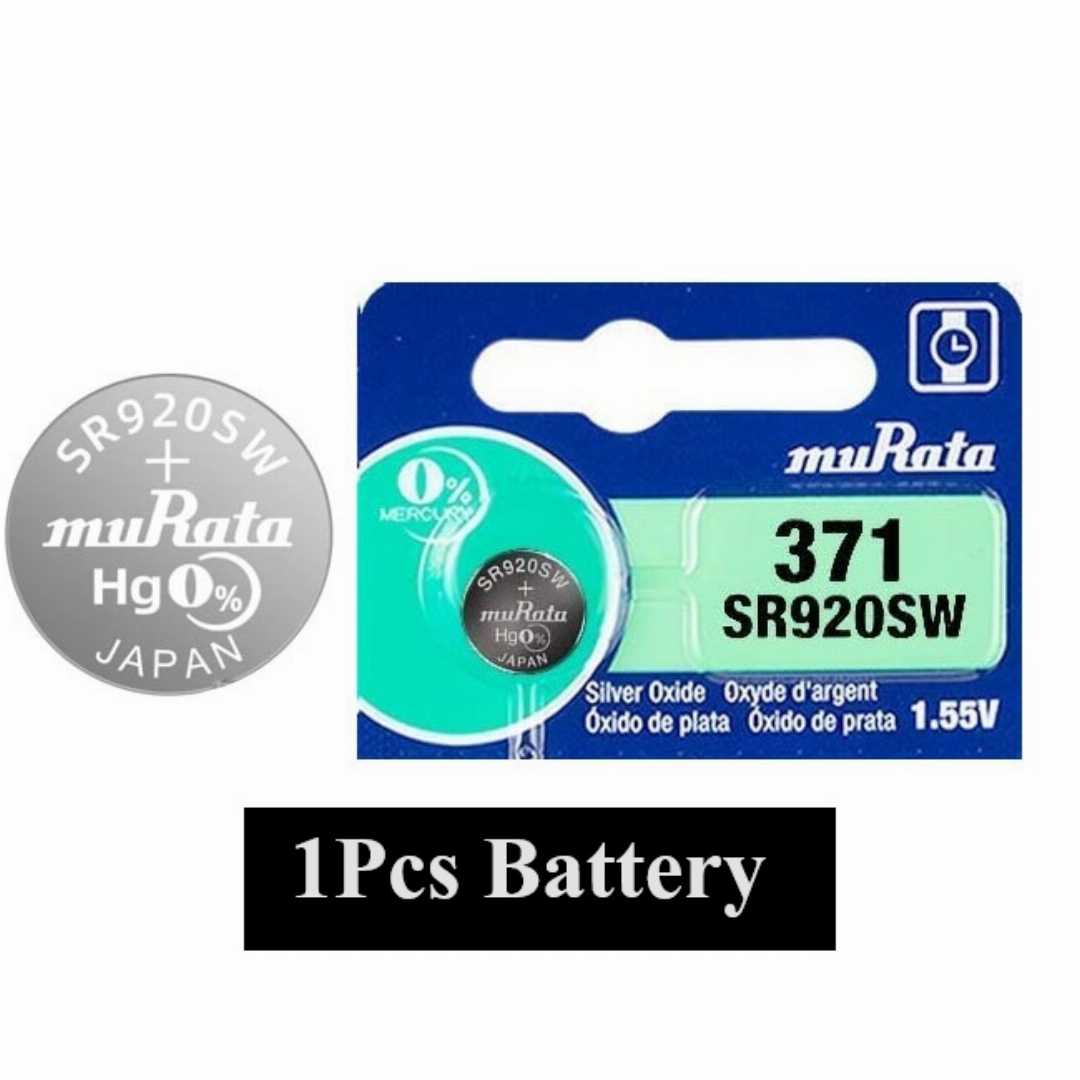 Murata,SR920SW,/,371,1.55V,Silver,Oxide,Button,Cell,Watch,Battery,1,Pc,|,Original,Mercury-Free,Coin,Cell,for,Watches,&,Precision,Electronics