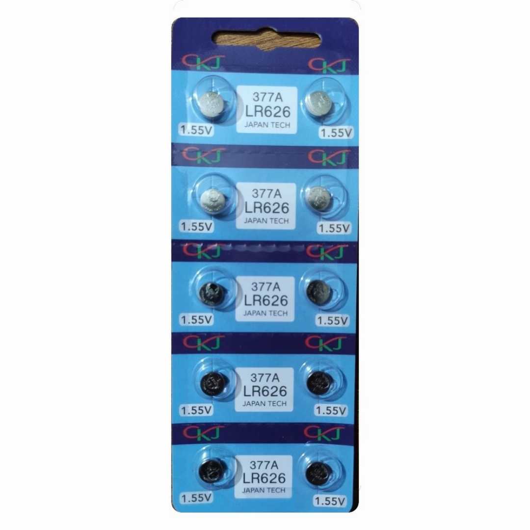 377A,LR626,1.55V,Silver,Oxide,Button,Cell,Battery,|,SR626SW,Watch,Battery,-,10,Piece