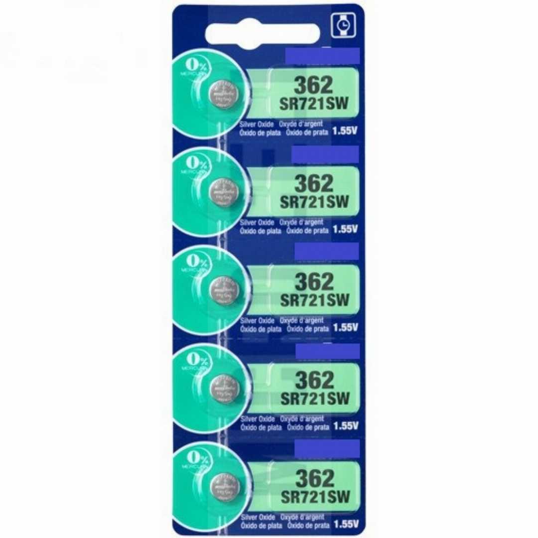5Pcs,-,362,/,SR721SW,1.55V,Silver,Oxide,Button,Cell,Watch,Battery,|,High,Quality,Coin,Battery,for,Watches,,Calculators,&,Precision,Electronics