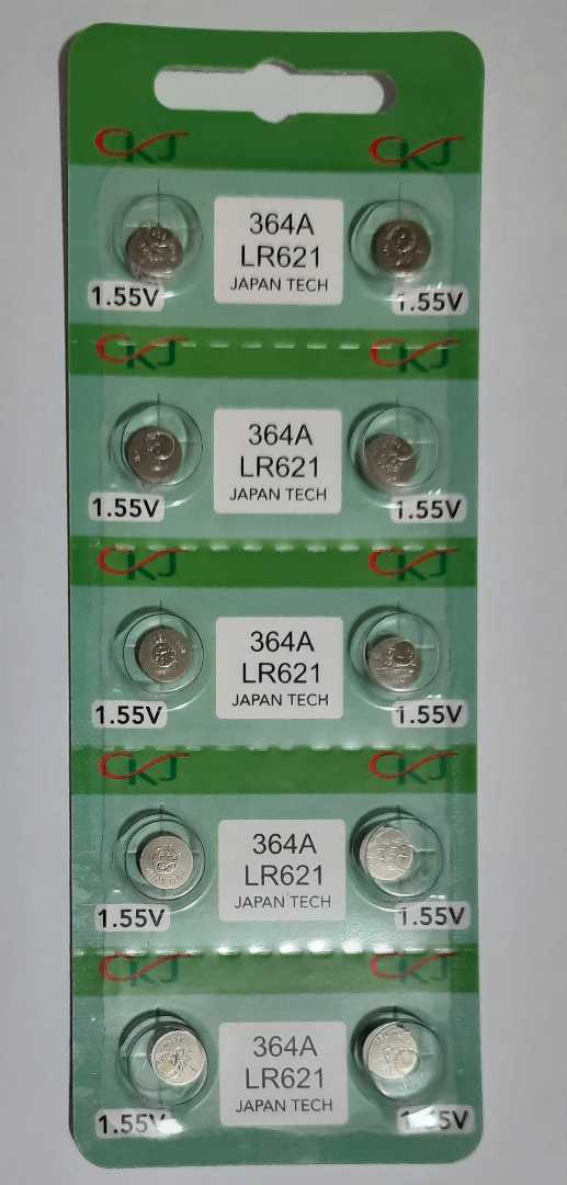 364,/,SR621SW,1.55V,Silver,Oxide,Button,Cell,Watch,Battery,for,Wrist,Watch,,Calculator,&,Electronic,Devices,-,5PCS