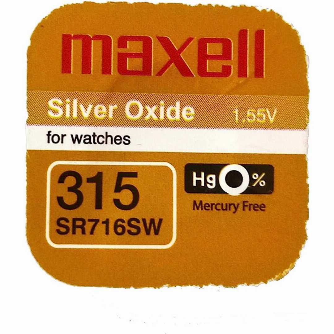 Maxell,SR716SW,/,315,1.55V,Silver,Oxide,Button,Cell,Watch,Battery,1Piece