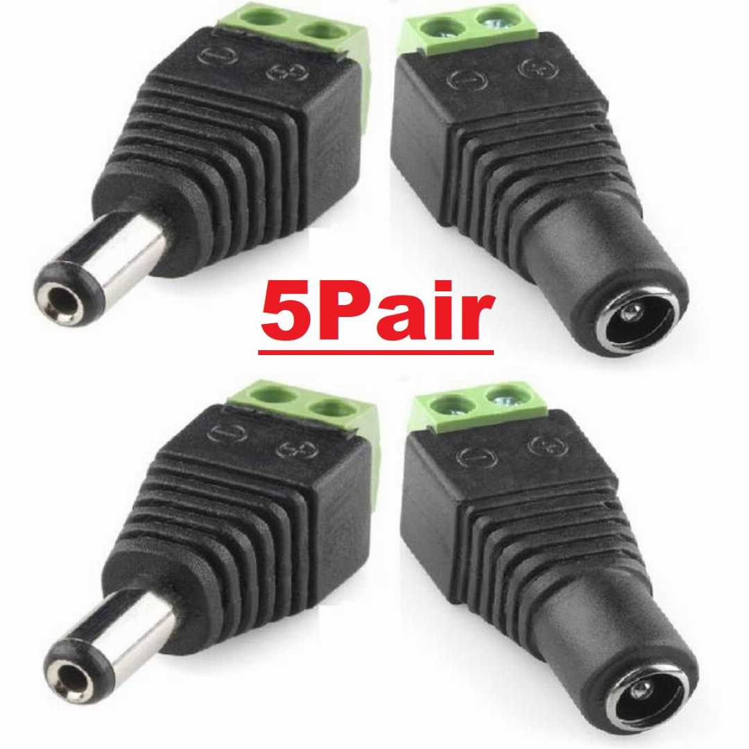5,Pieces,DC,12V,Adapter,Connector,Female,Socket,Power,Plug