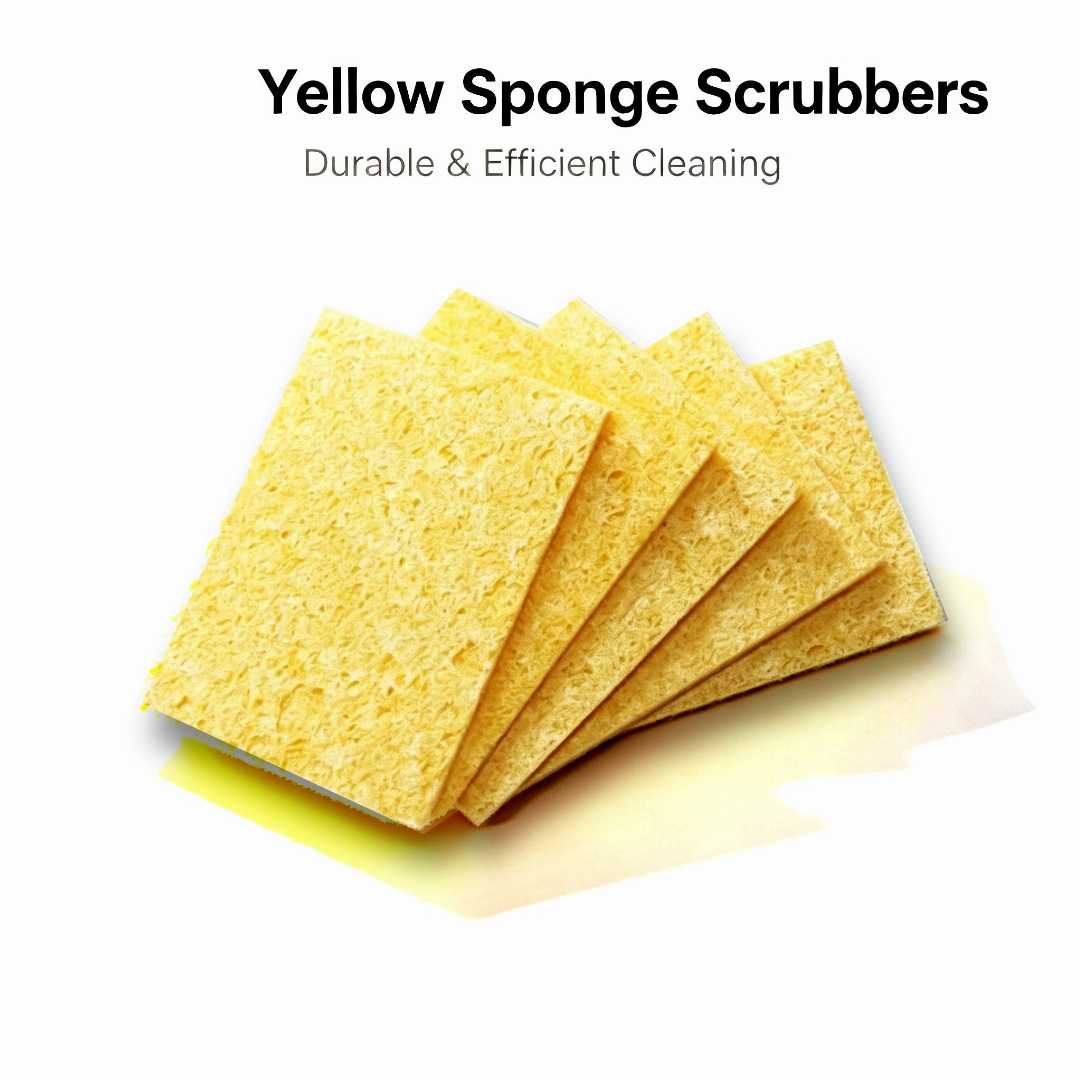 5,Pcs,Soldering,Iron,Yellow,Sponge,Solder,Tip,Cleaning,Sponges,Cleaner,Pads,Soldering,Accessories
