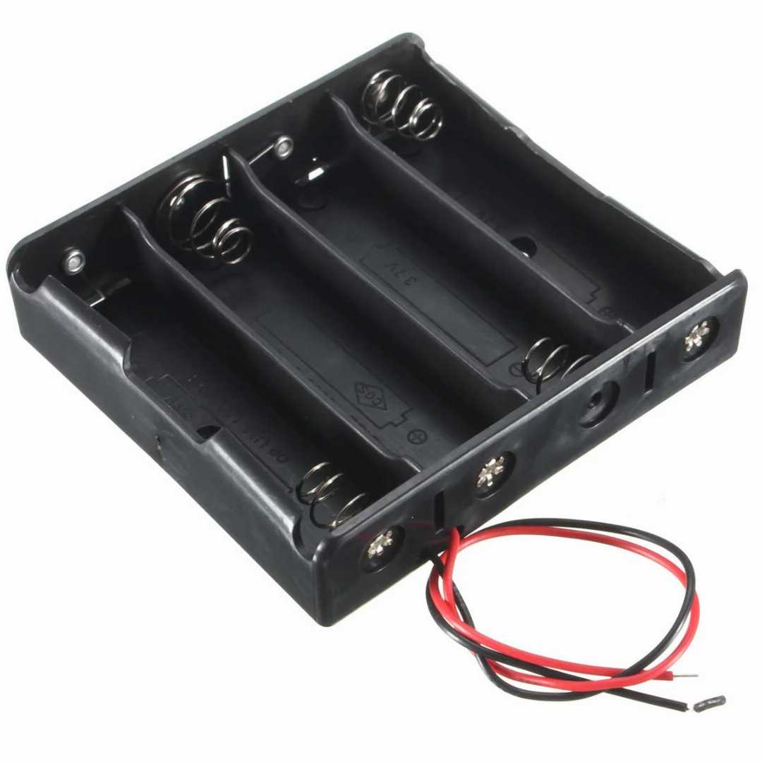 18650,Battery,Holder,Case,4,Cell,with,Wire