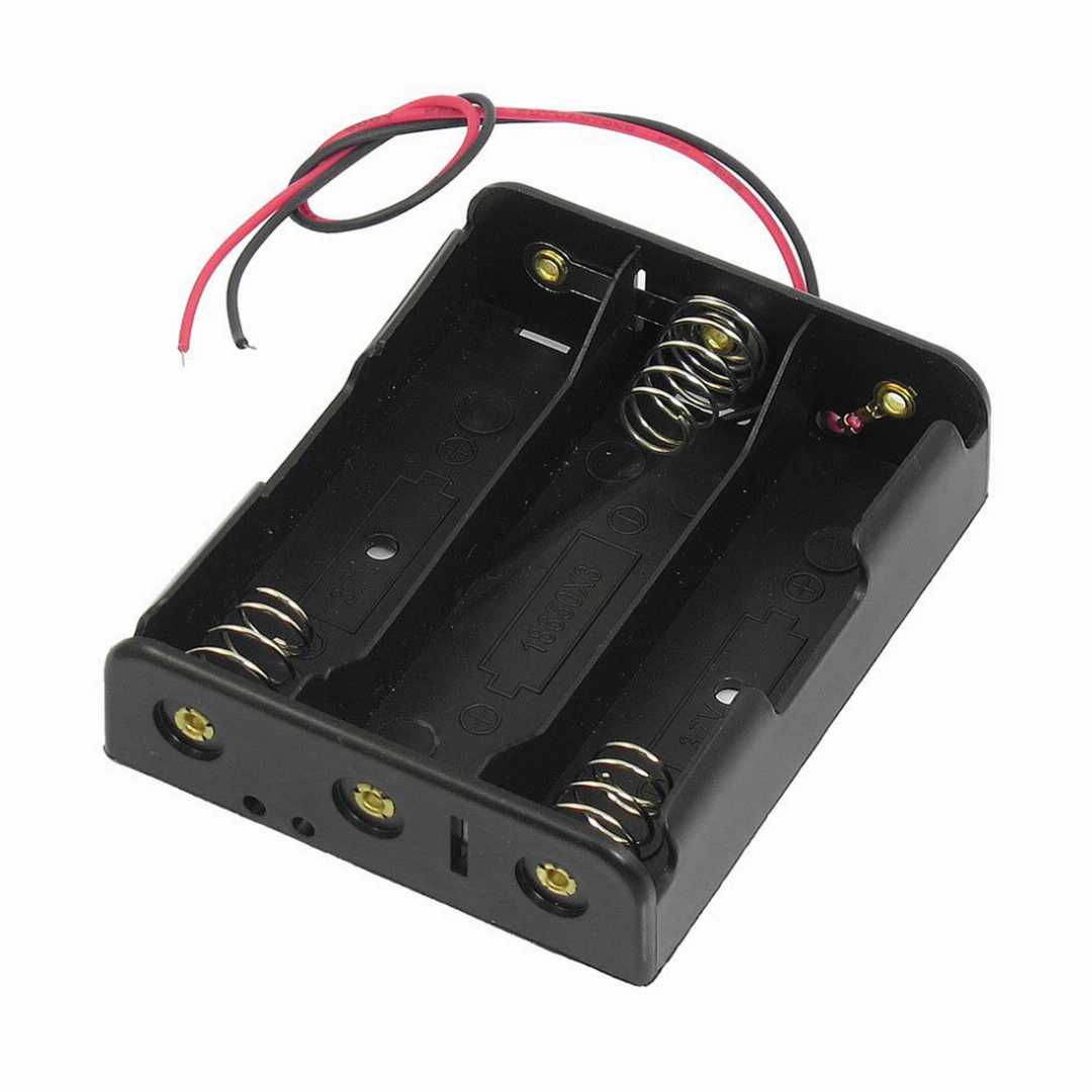 18650,Li-ion,Battery,Holder,Case,for,3.7V,Battery,3,cell,with,Wire