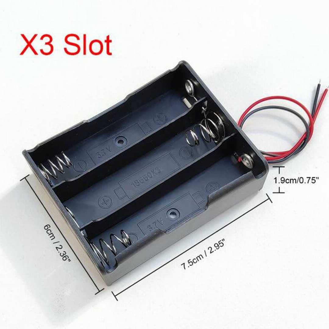 18650,Li-ion,Battery,Holder,Case,for,3.7V,Battery,3,cell,with,Wire