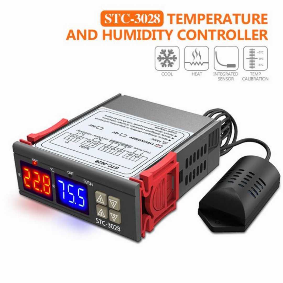 STC-3028,Digital,Temperature,and,Humidity,Controller,Supply,AC,220V,Egg,Incubator,Controller,Replace,XH-M452,XM-18,W1209,incubator