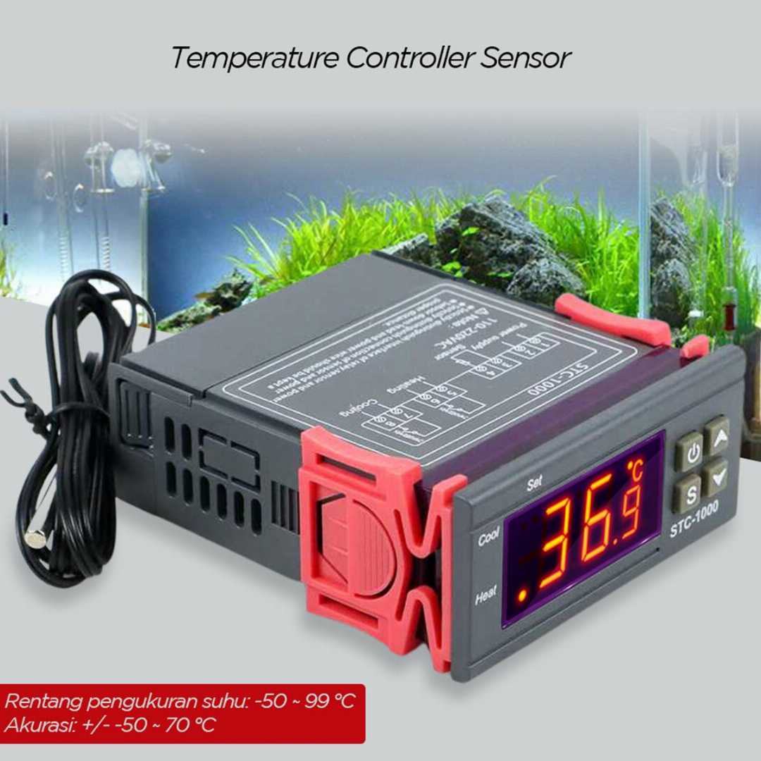 STC-1000,Digital,Temperature,Controller,Centigrade,Thermostat,AC,220V,Heating,Cooling,Controller,with,3ft,Long,NTC,Sensor,Probe