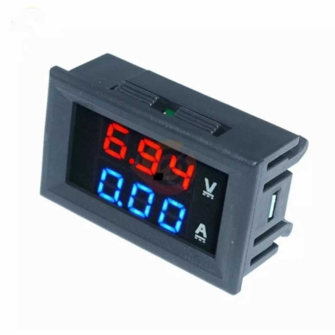Mini,Digital,Voltmeter,Ammeter,DC,100V,10A,Panel,Amp,Volt,Current,Meter,Tester,0.28,Inch,Blue,Red,Dual,LED,Display