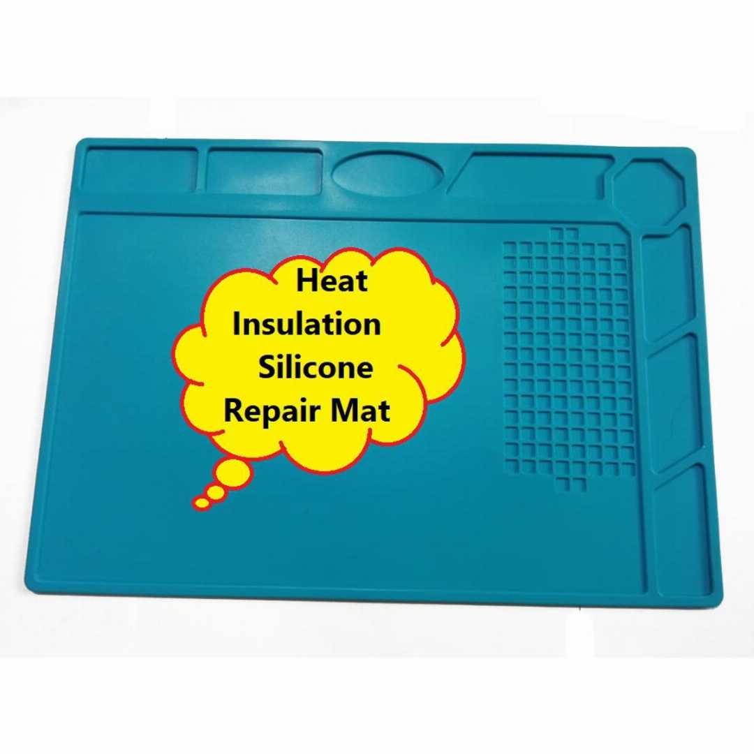 Heat,Insulation,Silicone,Repair,Mat,,Anti-Static,Station,Magnetic,Repair,Silicone,Work,Pad,For,Cellphone,,Laptop,,Watch,,Heat,Resistant,Pad,500°C,For,Soldering,Station,Iron-,Blue,12.5,x,9,Inch