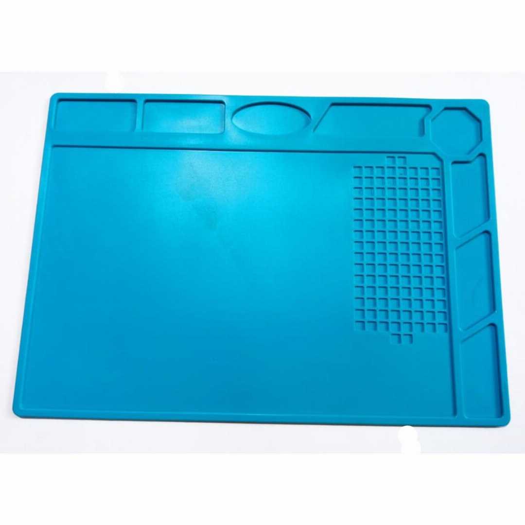 Heat,Insulation,Silicone,Repair,Mat,,Anti-Static,Station,Magnetic,Repair,Silicone,Work,Pad,For,Cellphone,,Laptop,,Watch,,Heat,Resistant,Pad,500°C,For,Soldering,Station,Iron-,Blue,12.5,x,9,Inch