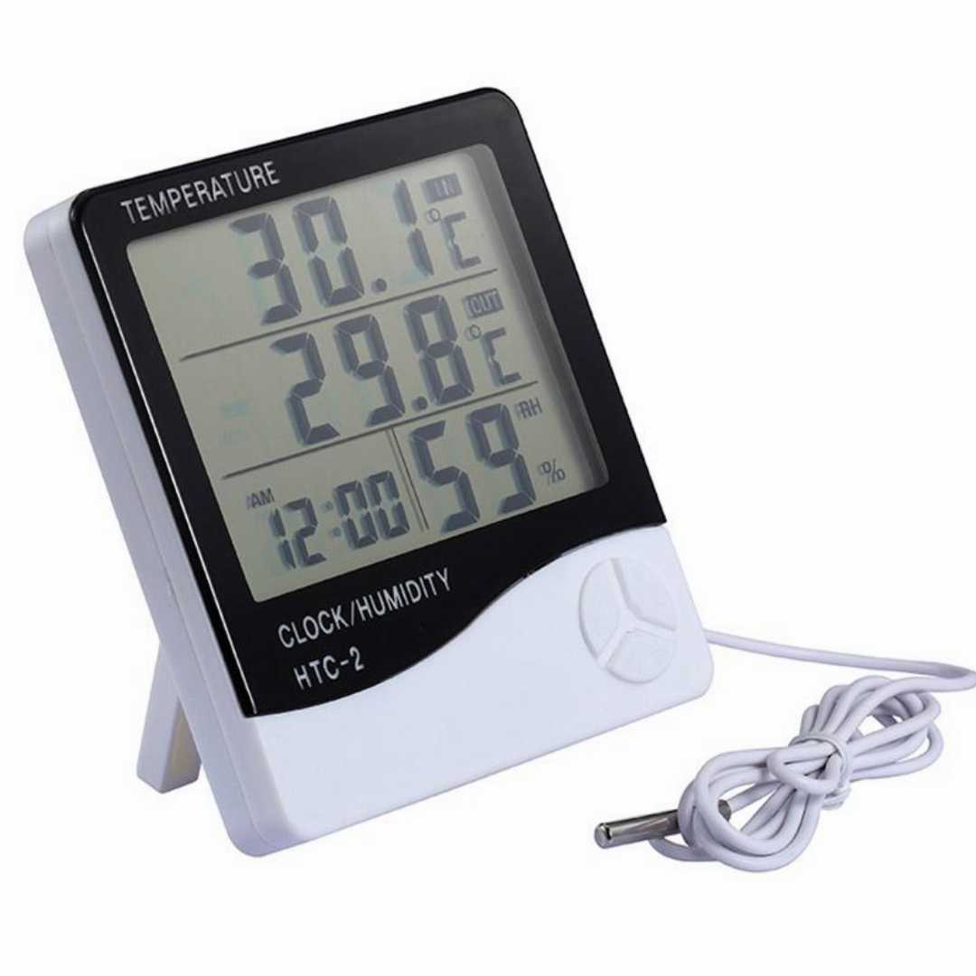 HTC-2,Indoor,LCD,Digital,Temperature,Humidity,Meter,Thermometer,With,Alarm,Clock