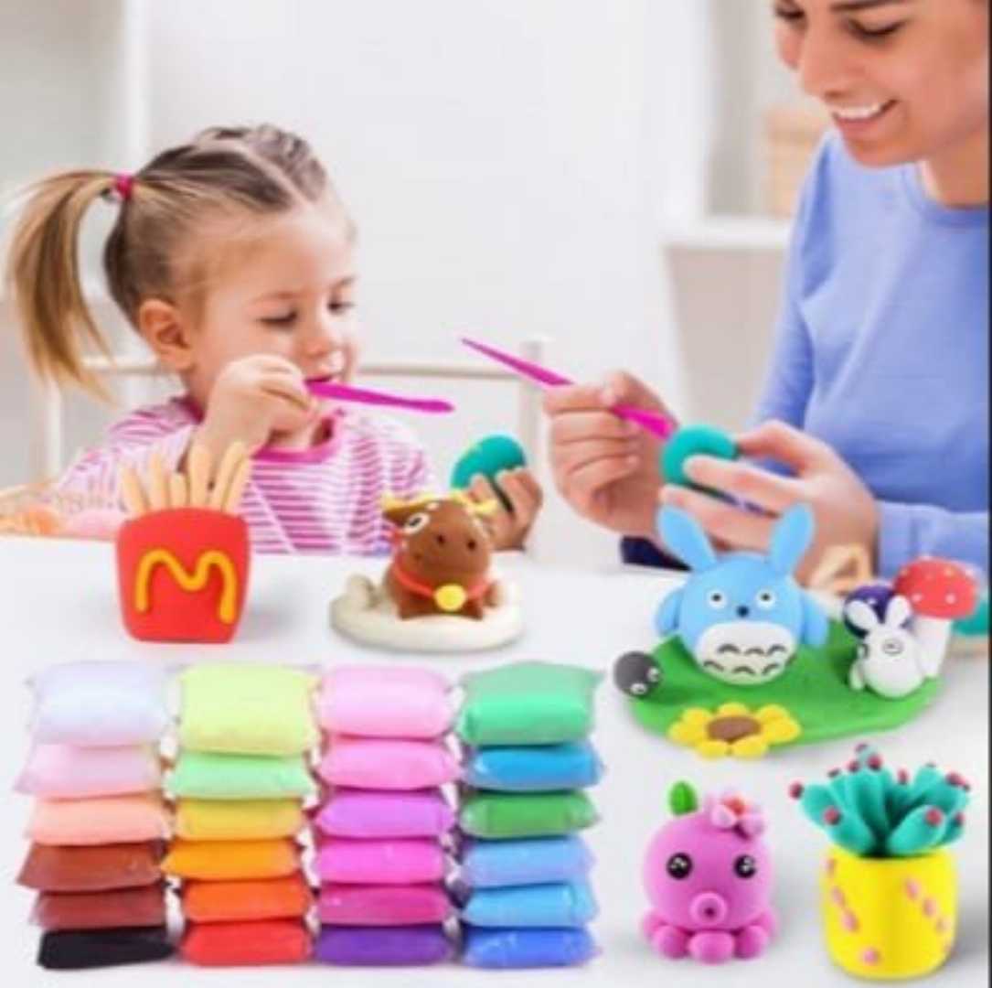 12,Colors,Soft,Super,Light,Clay,Modeling,Air,Dry,Clay,For,DIY,Handmade,Toys
