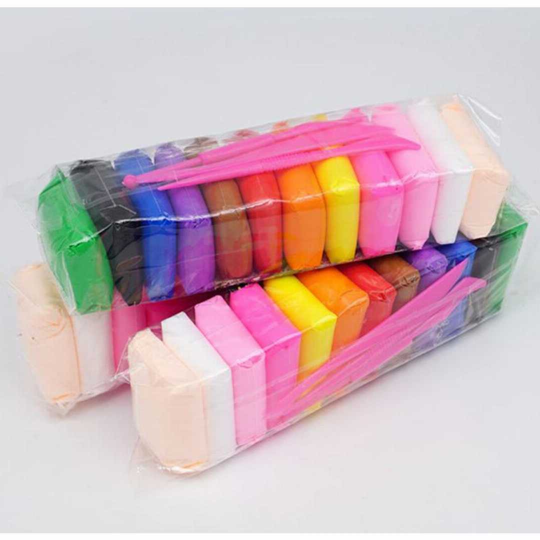 12,Colors,Soft,Super,Light,Clay,Modeling,Air,Dry,Clay,For,DIY,Handmade,Toys