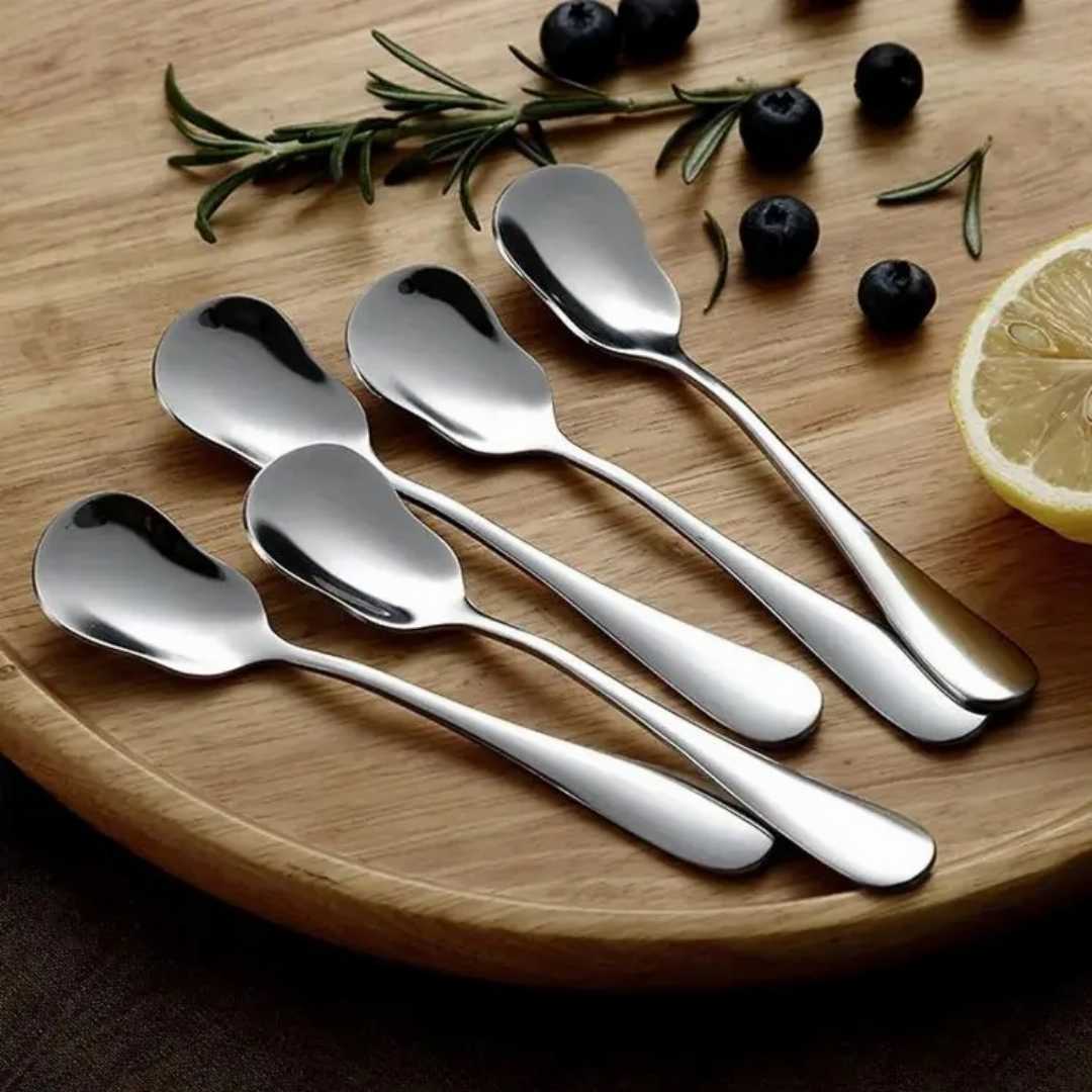 6,Pcs,Stainless,Steel,Household,Spoon,Coffee,Scoops,Ice,Cream,Dessert,Tea,Spoon,Tableware,Kitchen
