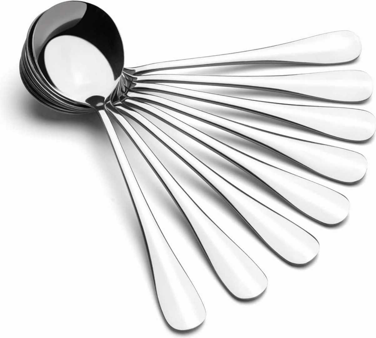 6,pcs,small,Size,Stainless,Steel,Soup,Spoon,Set,of,6,Pieces,,Soup,Spoon,,Cereal,Spoon,,Soba,Spoon,,Bouillon,Spoon,-,kitchen,accessories