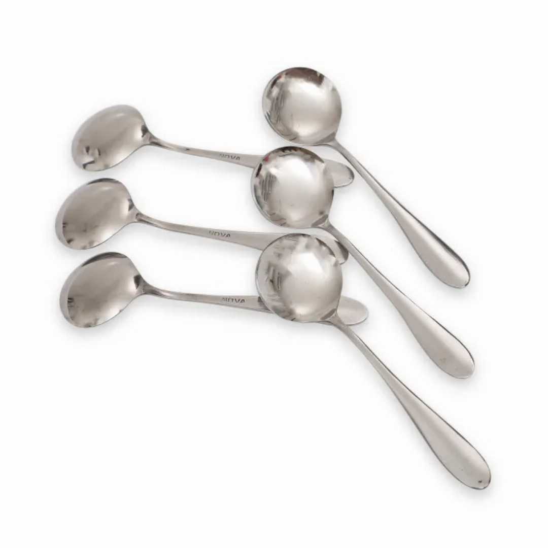 6,pcs,small,Size,Stainless,Steel,Soup,Spoon,Set,of,6,Pieces,,Soup,Spoon,,Cereal,Spoon,,Soba,Spoon,,Bouillon,Spoon,-,kitchen,accessories