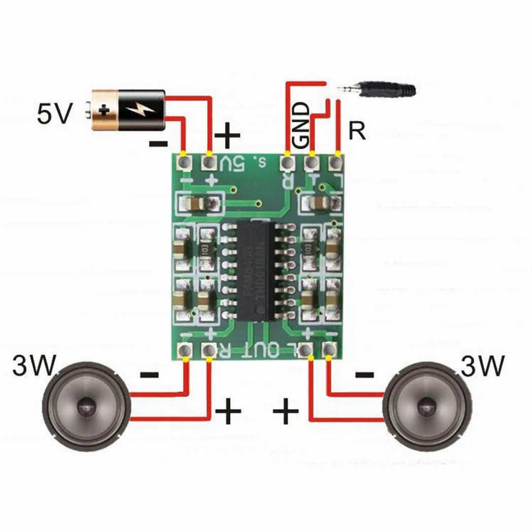 PAM8403,Dual,Channel,Mini,Digital,Power,Amplifier,Drive,Board,3W,+3W,For,Arduino,Class,D,Stereo,Audio,Amplifier,Module,5V