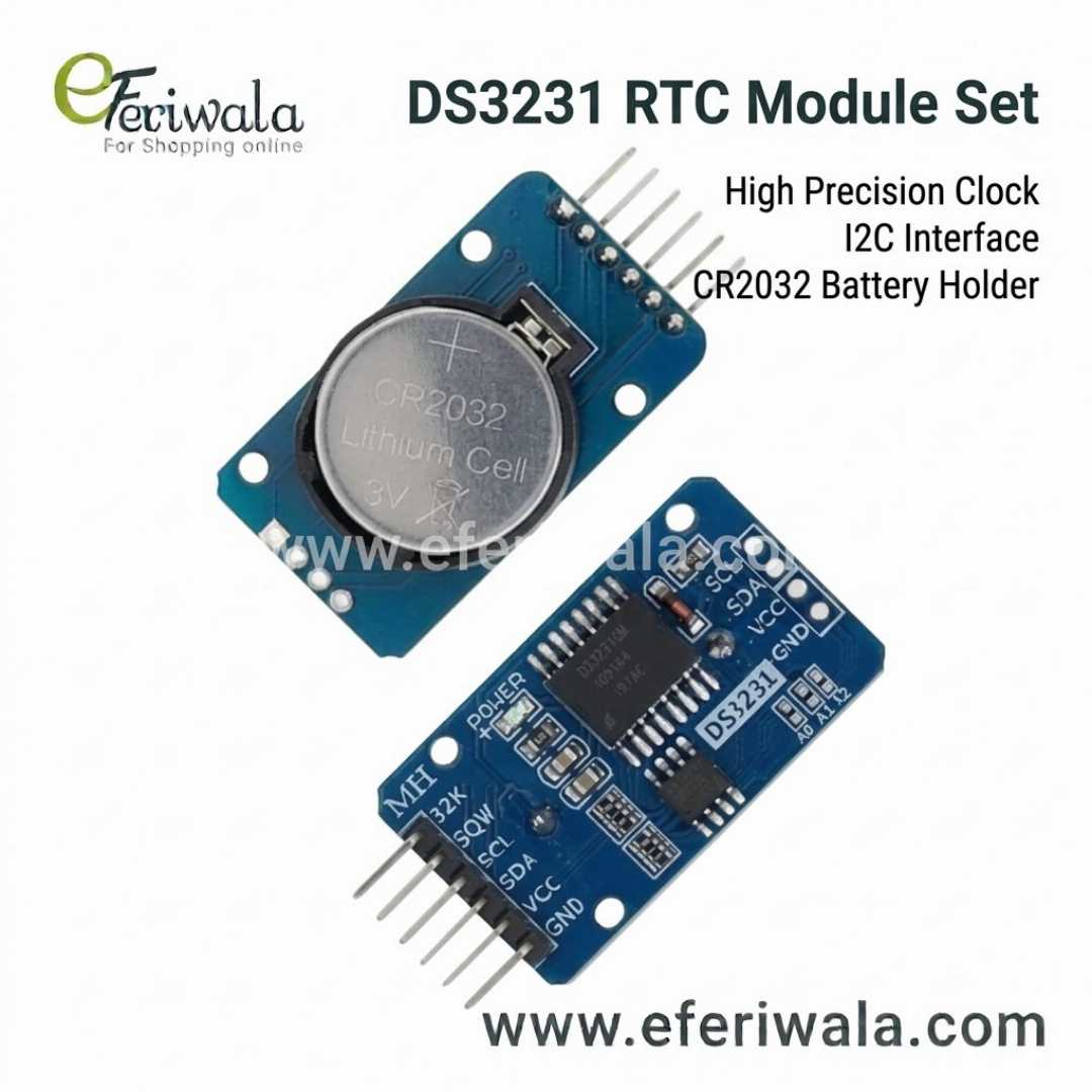 DS3231,RTC,Module,|,High-Precision,Real-Time,Clock,with,Battery,Backup,|,I2C,Interface,for,Arduino,,ESP32,&,Raspberry,Pi,Projects