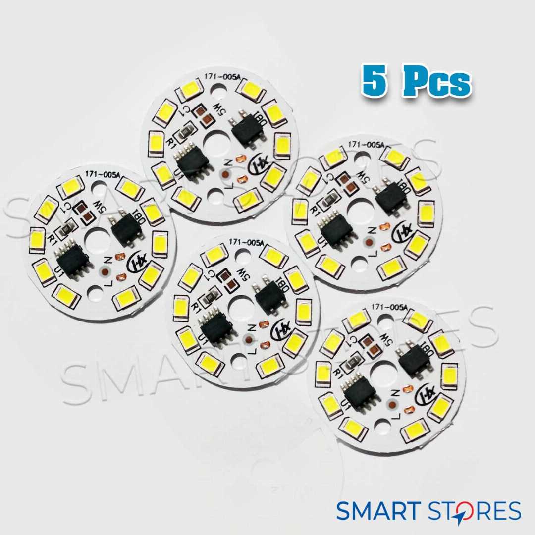 AC,220V,LED,lamp,plate,5W,round,driverless,Smart,IC,bulb,lamp,For,DIY,White,LED,Floodlight,Spotlight,(5pcs)