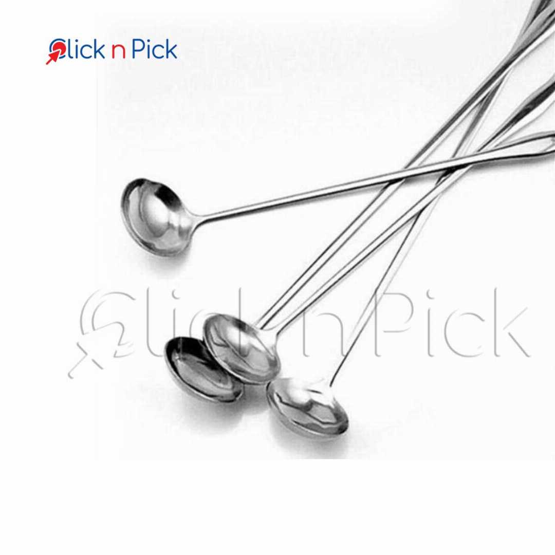 Steel,Long,handle,Pickle,Spoon,Round,26cm,-,Upscaled,Quality,-,6pcs