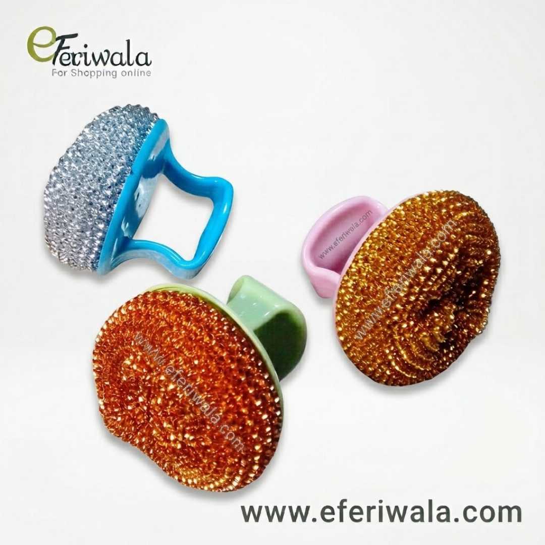 Plastic,Scrubber,Dish,Washing,Majuni,Scourer,Dish,Bowl,Cleaning,Sponge,with,handle,for,Kitchens