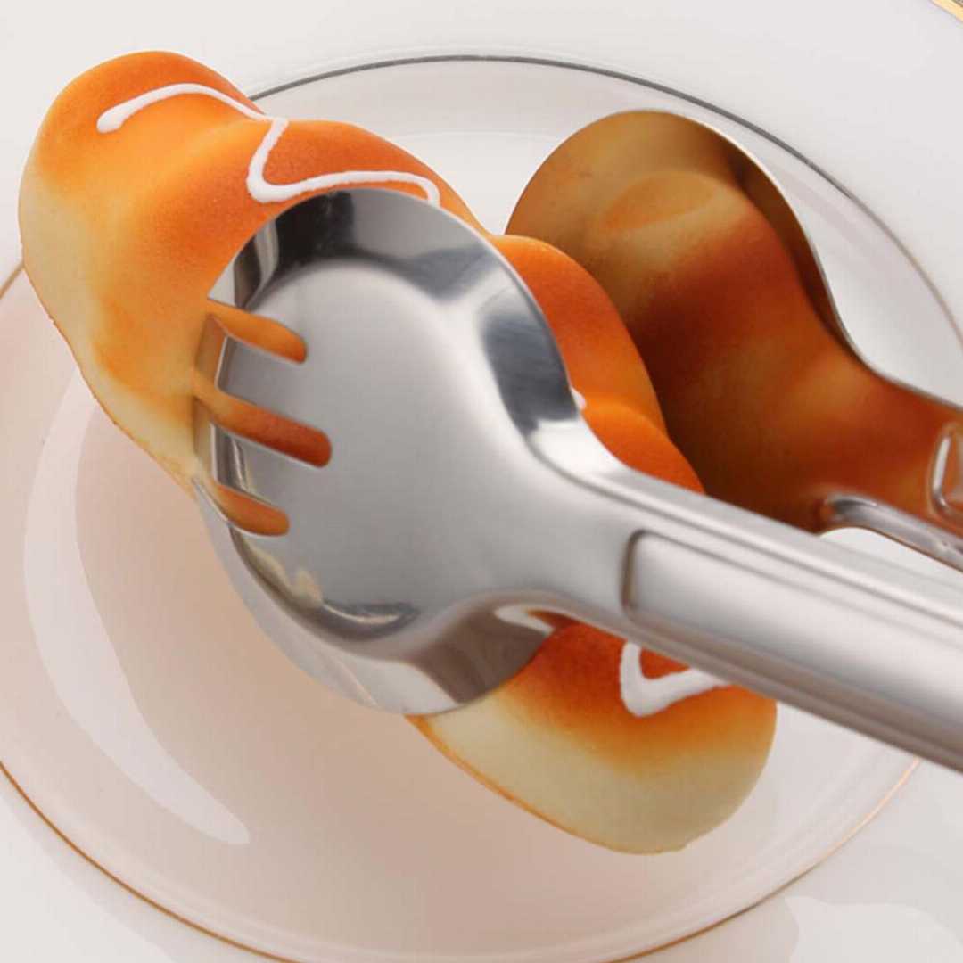 Stainless,Steel,Food,Clip,,Tongs,Spoon,,Clamp,Salad,Serving,,Barbecue,Tongs,,BBQ,Tools