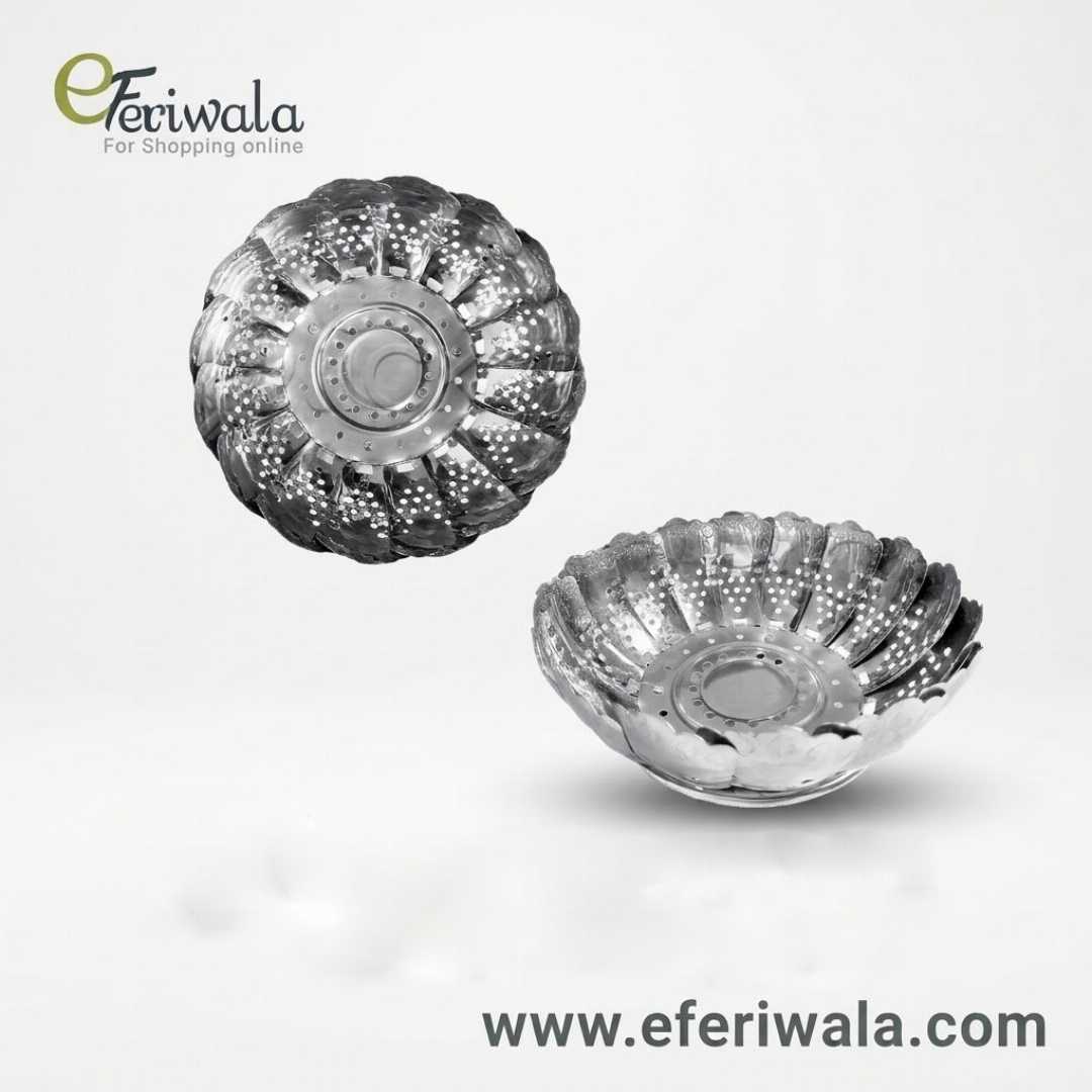 Foldable,&,Adjustable,Stainless,Steel,Steamer,Basket