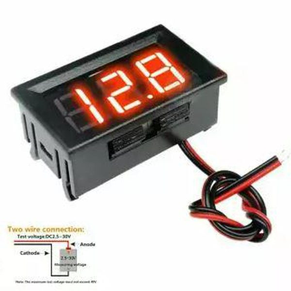 DC 5V 12V 24V 30V 0.56" LCD Digital Voltage Meter Voltmeter Battery Capacity Tester - Image 2